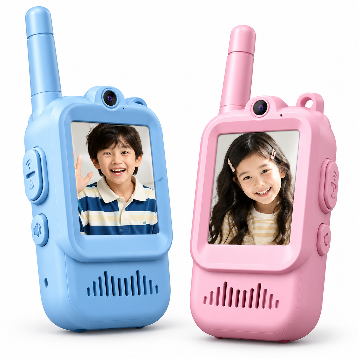 Kids Video Walkie Talkies – 2 Pack, Rechargeable, 2-Inch Screen